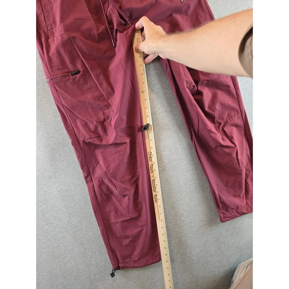 Jordan Essentials Woven Trousers Mens Large Burgundy Nylon Pants DQ7509-680
